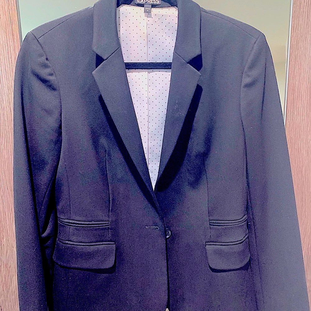 Notch Collar, One Button, Express Blazer Size 8